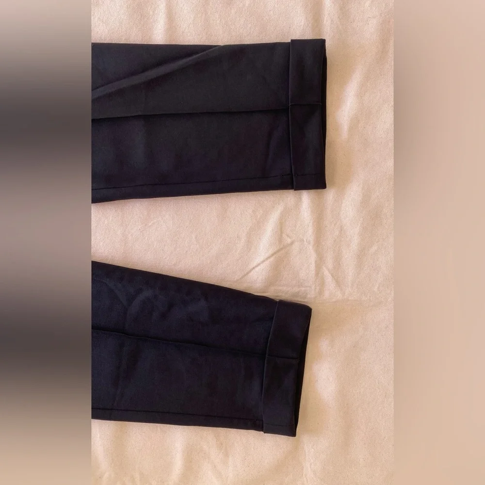 Escada Sport Vintage 90s Womens Black Pleated Cuffed Trouser Style Pant  38 - Picture 6 of 9